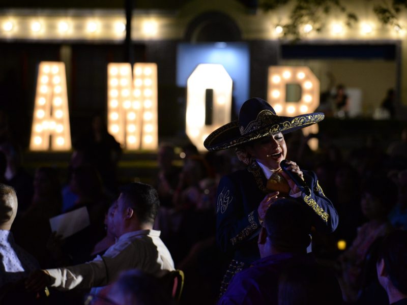 Rhonda Garcia performs during last year's Noche de Romance in paza Guadalupe. She is one the lineup again this year.