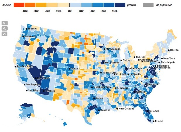 A new mapping tool from Urban Institute shows who will be living in your city 15 years from now. Courtesy image.