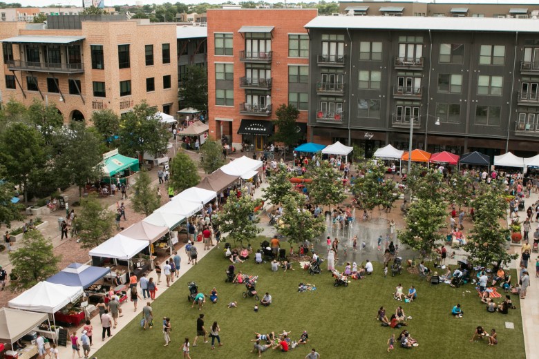 The Pearl Farmer's Market happens every Saturday and Sunday. Here, it is viewed from the balcony of Cellars.