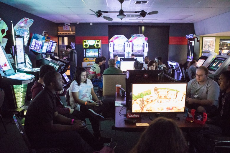 Gamers play together at Otaku Cafe.