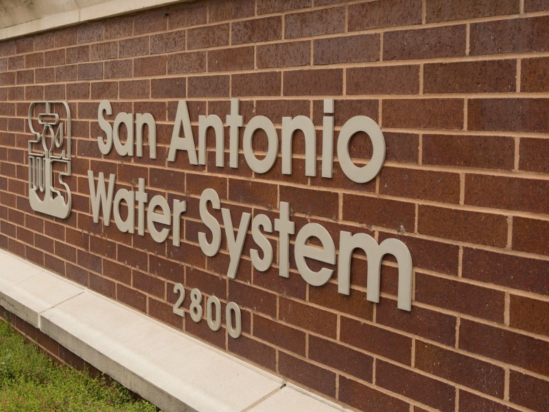 San Antonio Water System headquarters sign.