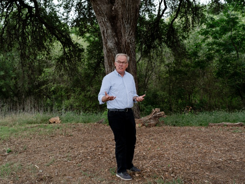 Tomas Corser, CEO of the Arboretum San Antonio, formerly Republic Golf Course, under a live oak on Wednesday.