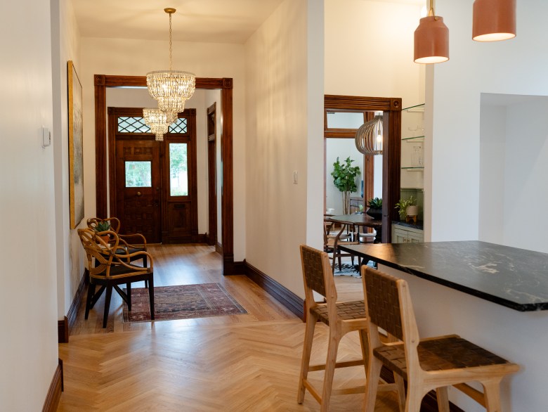 A home in the King William neighborhood restored by Hoda and Scott Cummings.