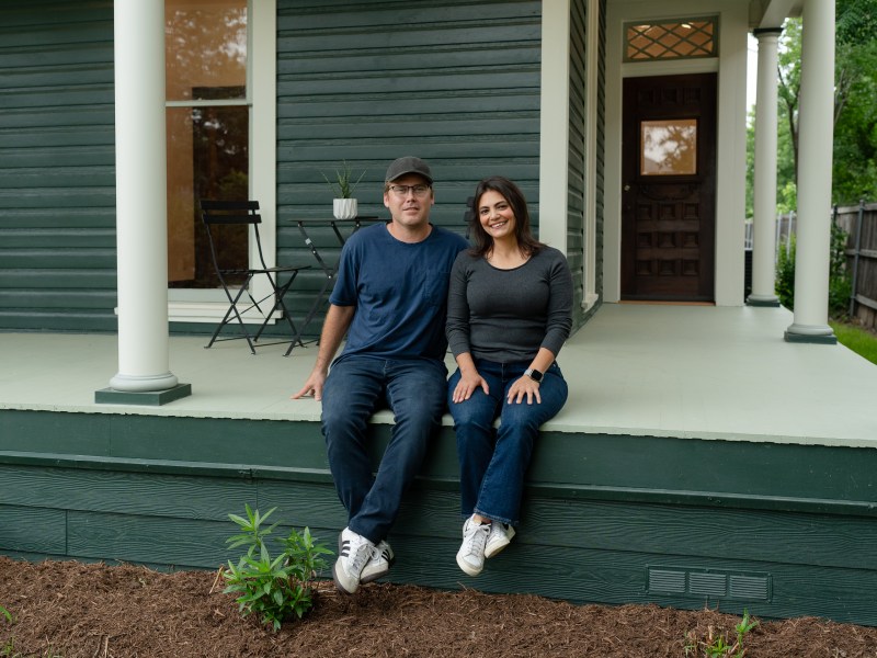 Scott and Hoda Cummings at a house they restored in the King Williams neighborhood.