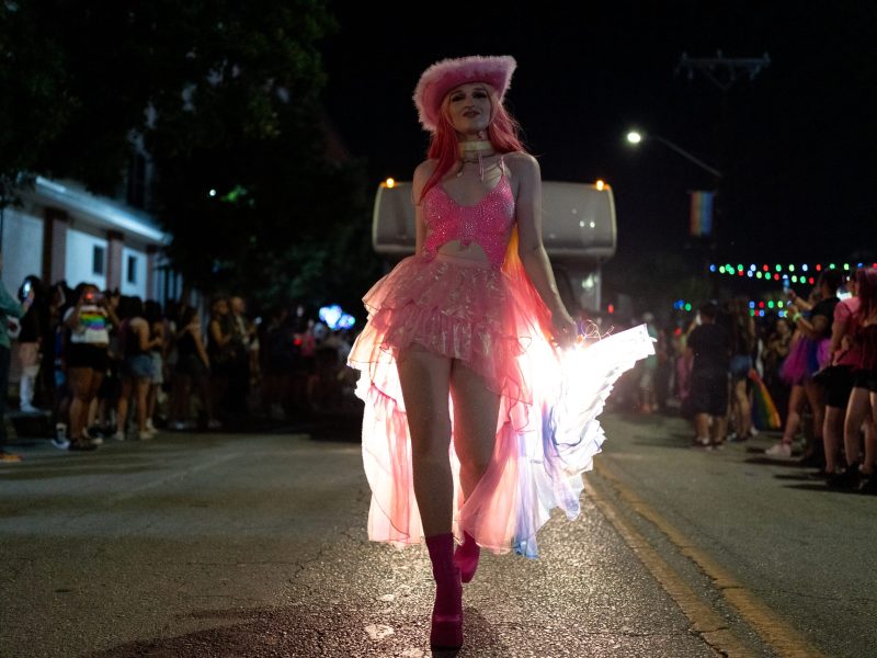 San Antonio Pride Parade participants march down Main Avenue last summer.