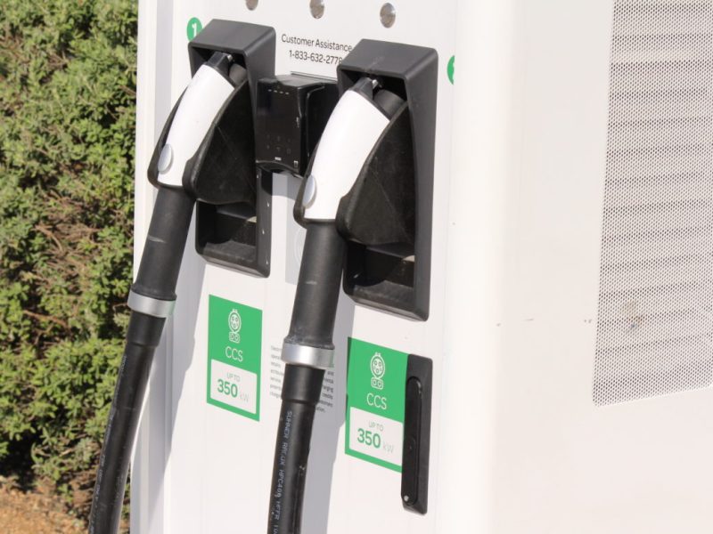 The charging station at Walmart on Thousand Oaks can fully charge an electric vehicle in less than one hour.