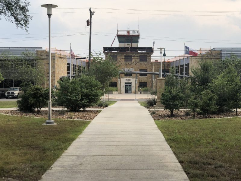 A one-mile hike and bike trail can be found directly across from the entrance of Stinson Municipal Airport.