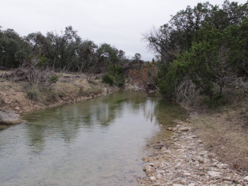 Commissioners Creek flows through property owned by the Monier and Finner families.