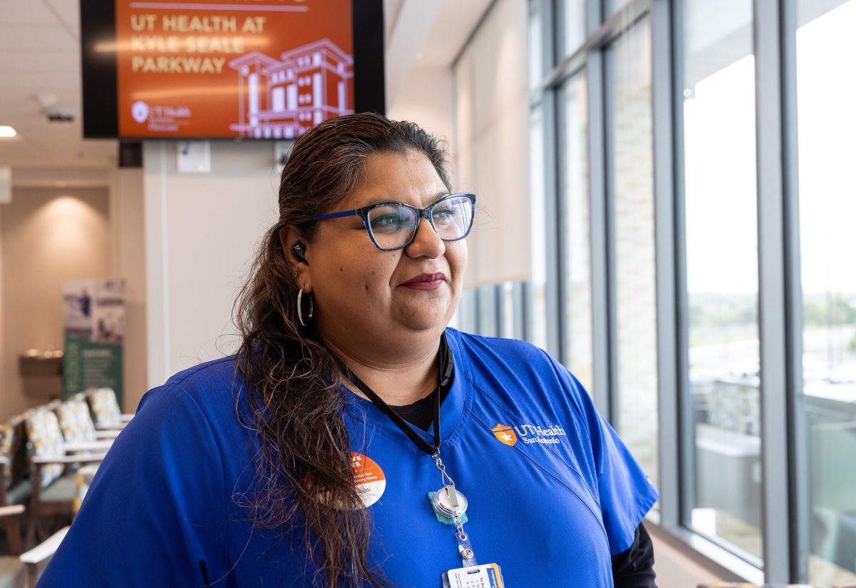 Abby Montoya, a graduate of the Ready to Work program, now works at UT Health’s new Outpatient and Surgery Center on Kyle Seale Parkway.