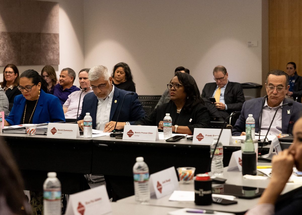 Members of the Charter Review Commission meet at the Central Public Library in May.