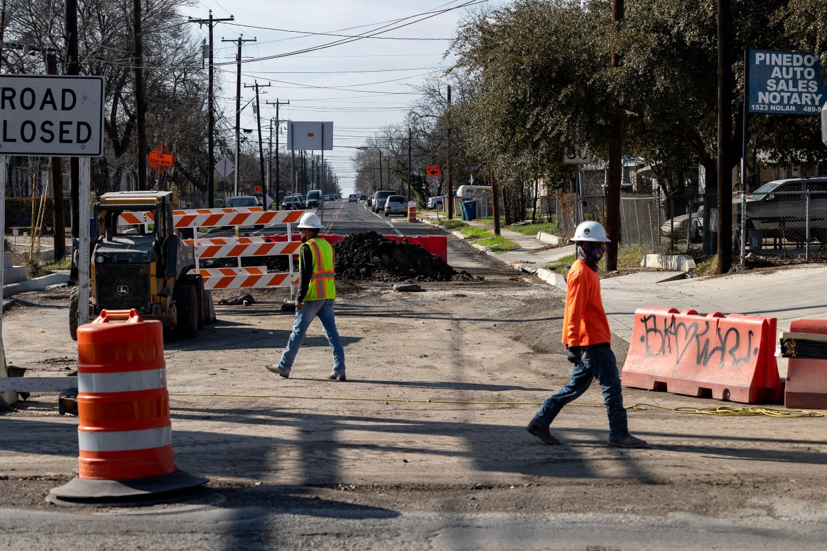 North New Braunfels Avenue in District 2 was under construction in January 2023.