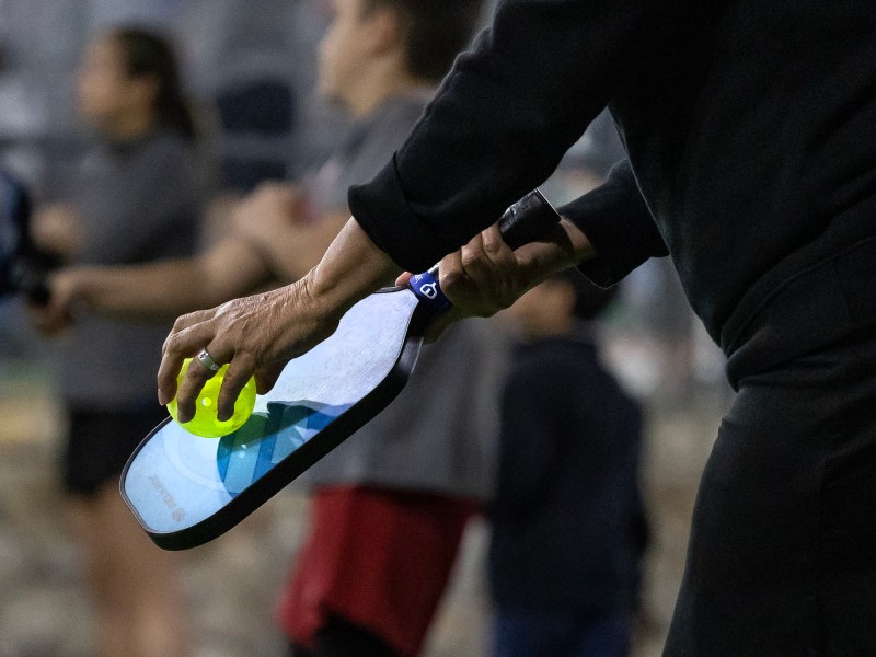 Vistors and gym-goers play pickleball on the new courts at the Thousand Oaks Family YMCA.