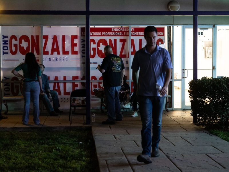 Supporters for Tony Gonzales pack up after the Congressman didn't arrive to his campaign party after a tough night at the polls that will more than likely end in a run off election with Brandon Herrera.