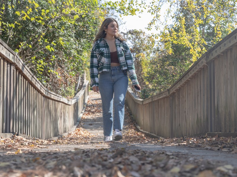 Espada Park is where Gonzalez enjoys walks with friends and her dog Esperansito.