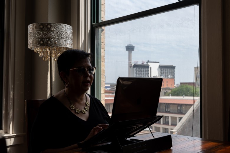 Michelle Vasquez has a view of the Tower of the Americas from her home downtown.