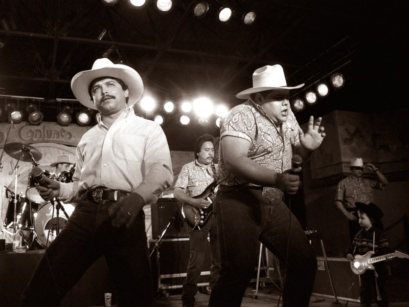 The late Emilio Navaira (left) and his brother Raul "Raulito" Navaira performing at the Tejano Conjunto Festival in 1992. Emilio Navaira's sons Emilio and Diego Navaira will perform a tribute to their father with the Youth Orchestra of San Antonio.