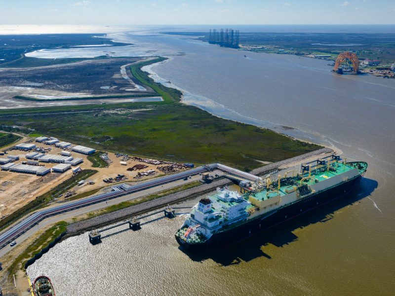 Zachry Holdings, separate from Zachry Consrtuction, is seeking a "structured exit" from its partnership to build a $10 billion liquified natural gas terminal in Sabine Pass, seen in this aerial photograph.