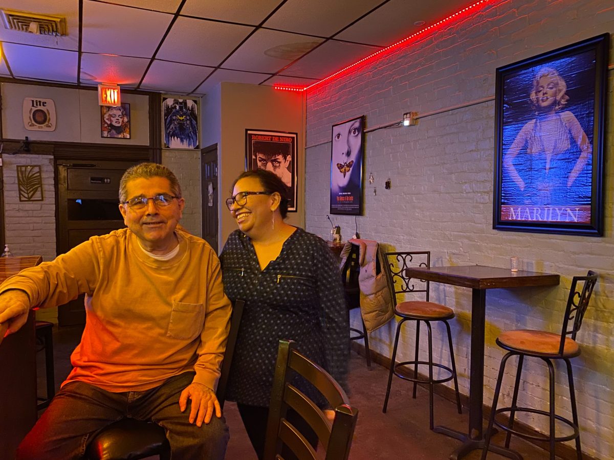 Lorenzo and Gloria Rentería have owned the movie-themed Silver Dollar Bar in downtown Laredo for 12 years.