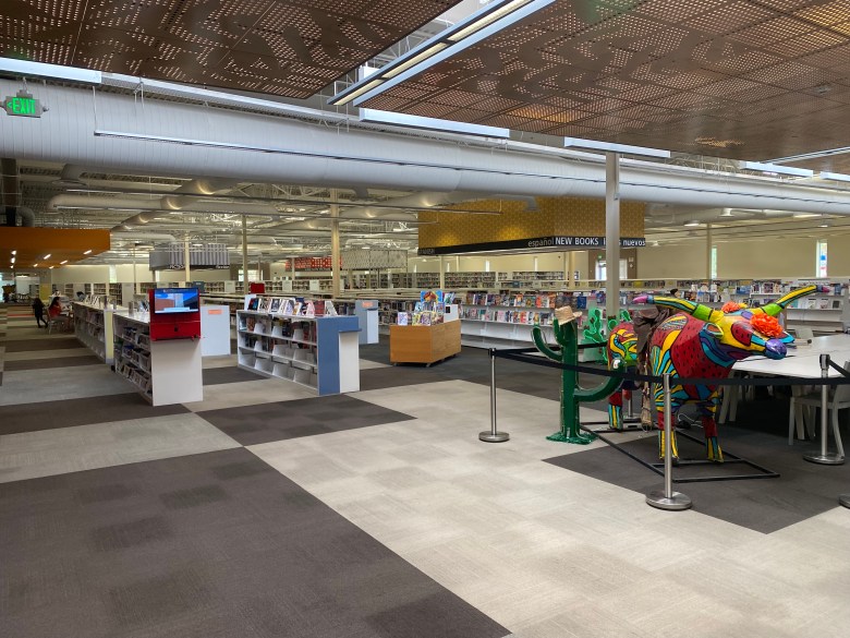 The spacious interior of the McAllen Public Library holds 360,000 objects in its collection.