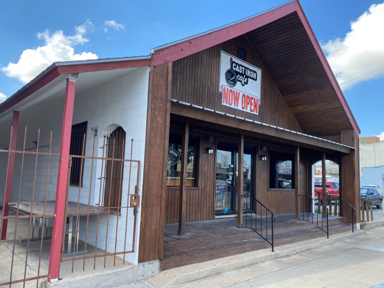 The Cast Iron Cafe in bustling downtown Pharr serves a variety of homestyle dishes and gourmet coffee in a renovated general store.