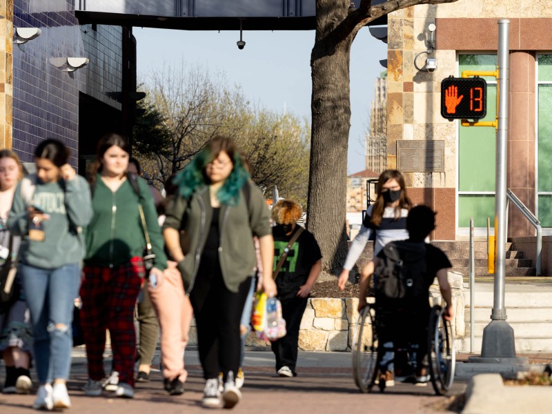 The City of San Antonio is planning midblock crossings on Zarzamora street, similar to the midblock crossing seen on the UTSA downtown campus, as part of the Safe Streets & Roads for All (SS4A) Grant Award.