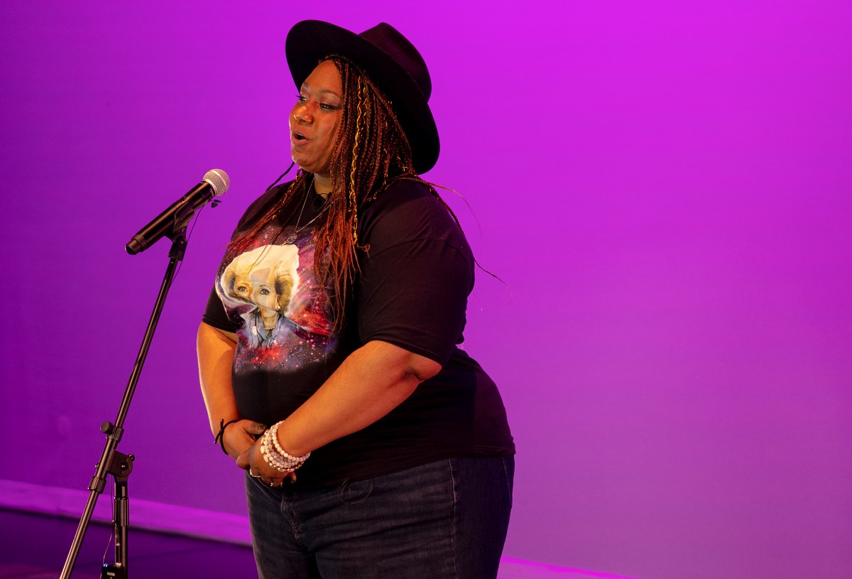 Former San Antonio Poet Laureate 2020-2023, Andrea Vocab Sanderson, will lead a hip-hop workshop Saturday afternoon.