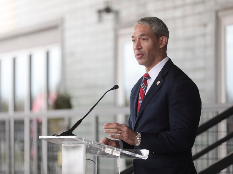 Mayor Ron Nirenberg speaks during the opening of the Eastside Family Resource Center is now open and aimed at serving the zip codes 78219 and 78220 with community-based programming and peer support.