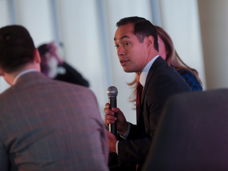 Julián Castro, former San Antonio mayor and U.S. Housing and Urban Development secretary, speaks during the kickoff panel of San Antonio Startup Week on Monday.