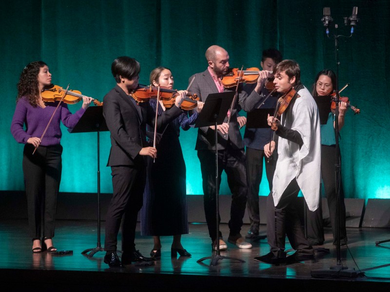 Members of the Classical Music Institute perform Vivaldi's Four Seasons with sensory friendly accommodations at the Tobin Center for the Performing Arts.