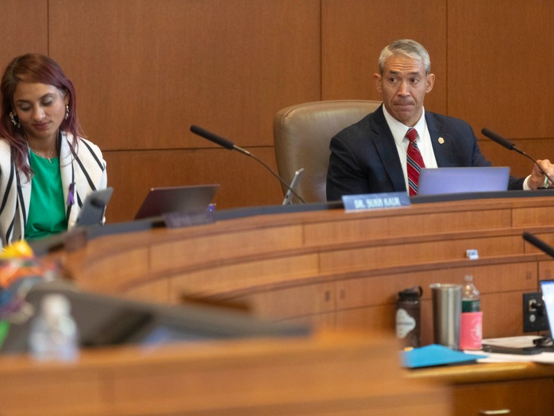 The San Antonio City Council discuss the approval of the 2023-2024 annual budget on Thursday.