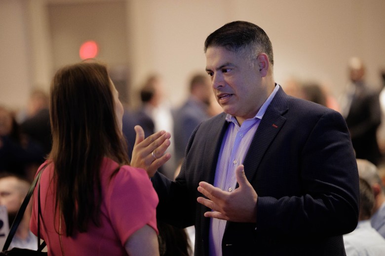 Councilman Manny Pelaez (D8) during Mayor Ron Nirenberg's State of the City address hosted by the San Antonio Chamber of Commerce on Tuesday.