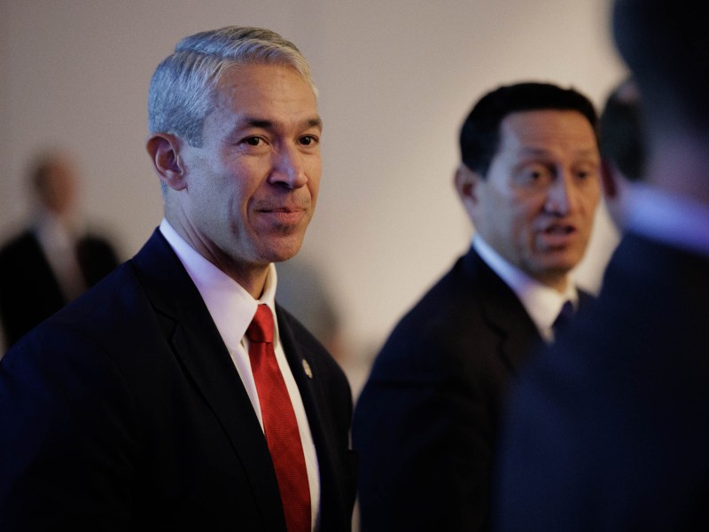 Mayor Ron Nirenberg during his State of the City address hosted by the San Antonio Chamber of Commerce on Tuesday.