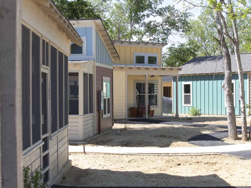 Furnishings are accumulated for future residents of Towne Twin Village, a new permanent supporting housing development to aid local senior homeless population.