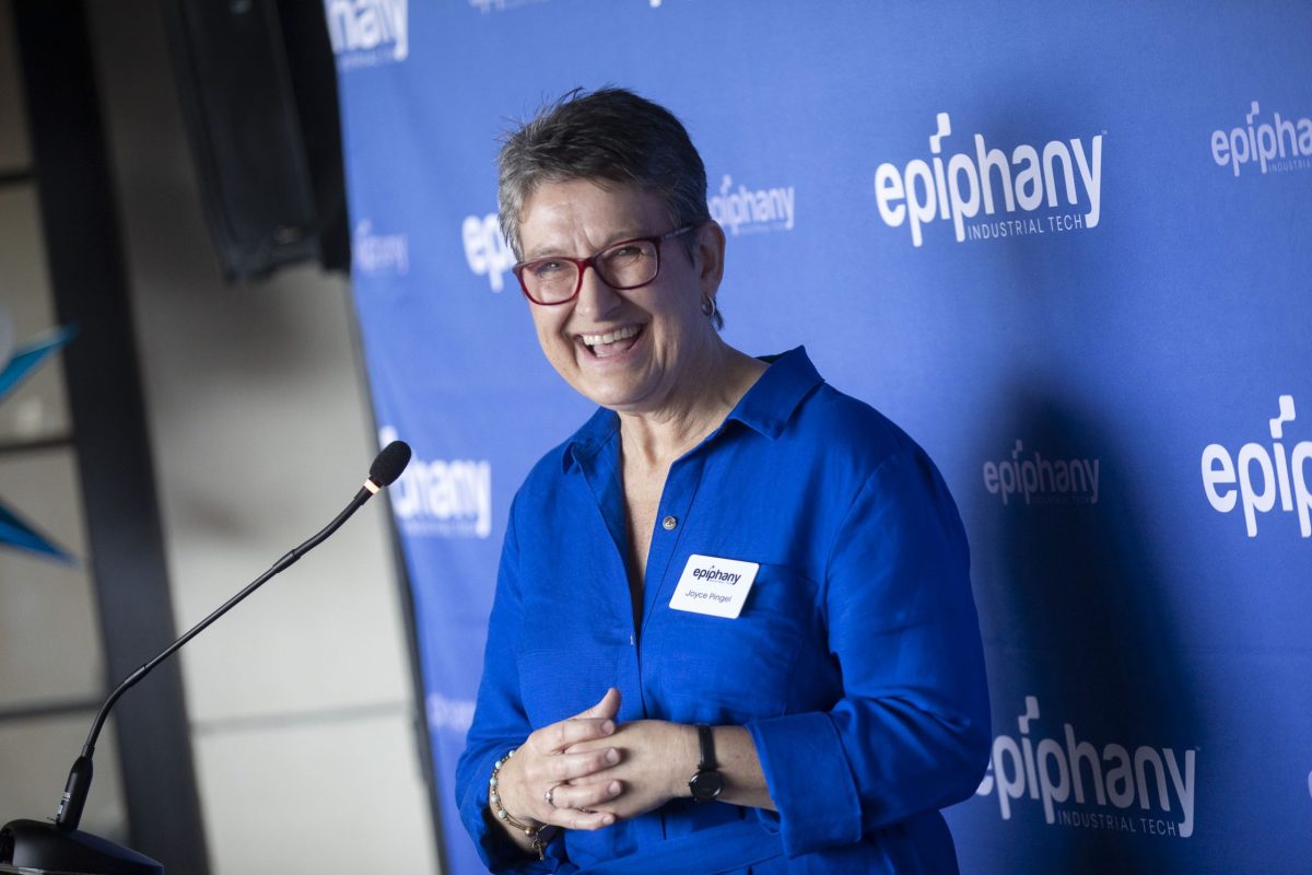 Joyce Pingel, president of Epiphany Industrial Technologies the opening of the tech company aimed to aid the industrial sector.