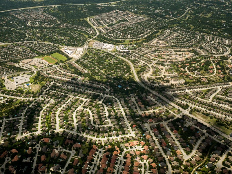 Aerial photo of suburban growth on San Antonio's far Westside.