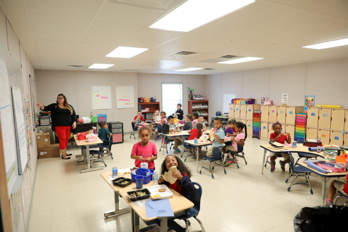 A classroom pairs lunch with learning at the School of Science and Technology.