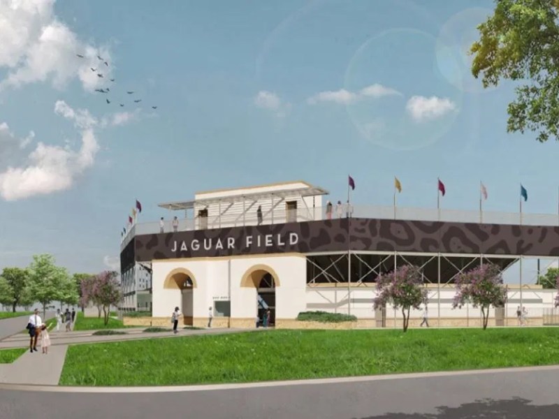 A conceptual design rendering shows an updated stadium for Texas A&M University-San Antonio's softball program.