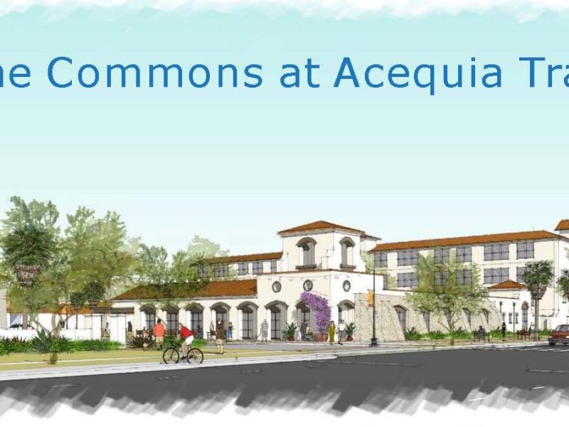 The Commons at Acequia Trails is seen in a rendering. SAMMinistries' request to rezone 56 acres of land for the supportive multifamily housing project was approved by a city panel and funding was approved by Bexar County.