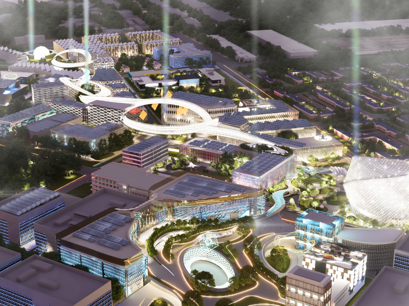 A conceptual rendering shows Port San Antonio's vision of being the future home of the Sixteenth Air Force, a cyber security wing of the military branch.